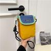 Nylon Crossbody Bag Mini Patch Color Block Design for Women Men Compact Phone Purse for Outdoor Events Travel