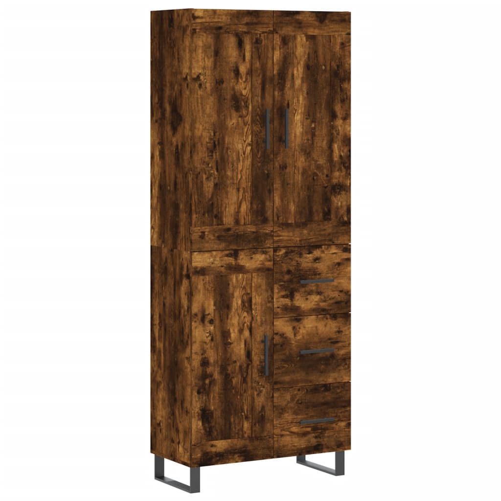 Highboard Smoked Oak 69.5 x 34 x 180 cm Particleboard