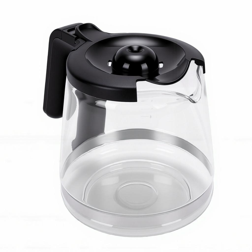 Coffee Pot 1.8L 12 Cup Heat Proof Shatter Proof Glass Coffee Carafe with Open Handle for Coffee Maker Replacement