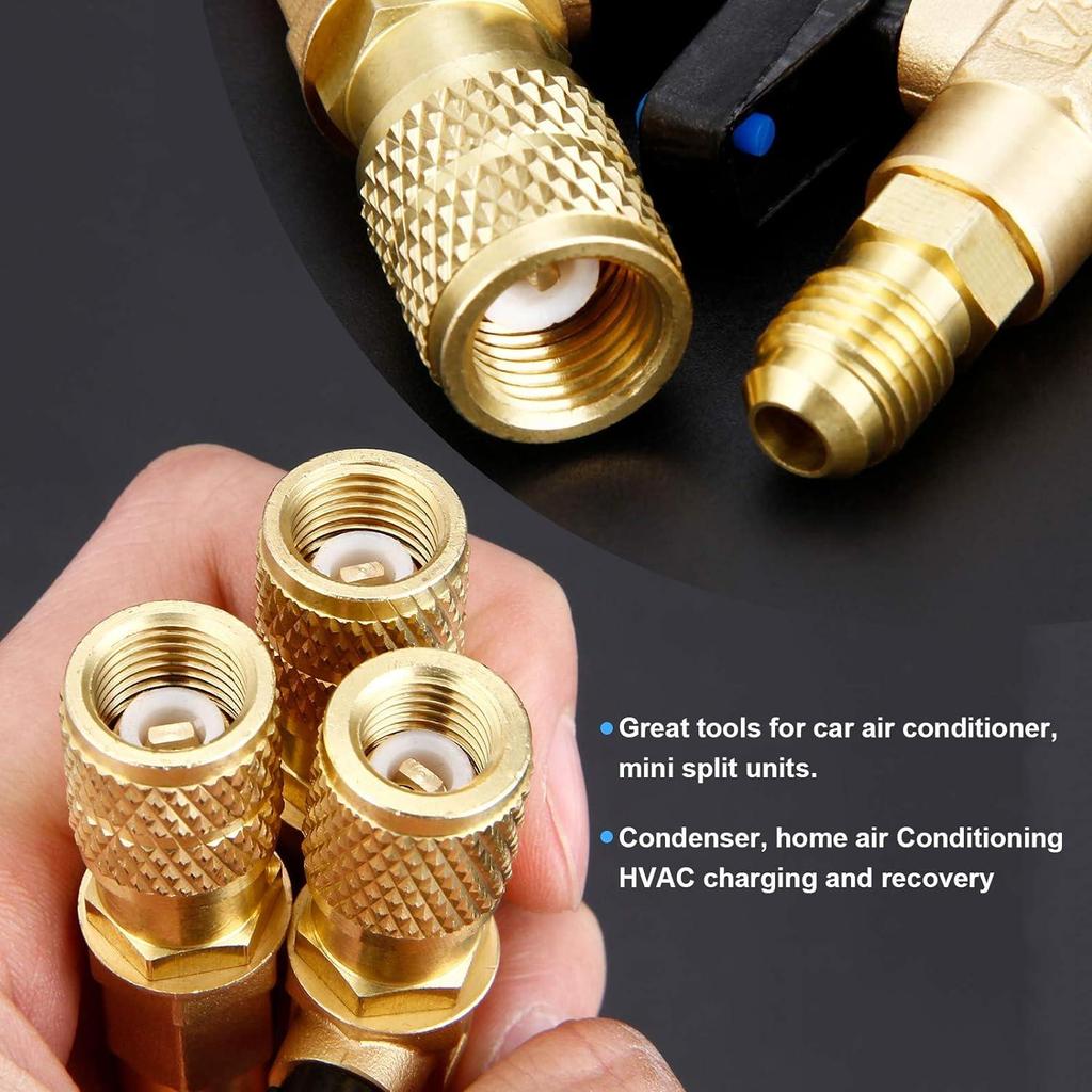 1PC R22 Refrigerant Ball Valve Brass Air Conditioner Refrigerant Shut-off Valve Connected To Hose Refrigeration Tool