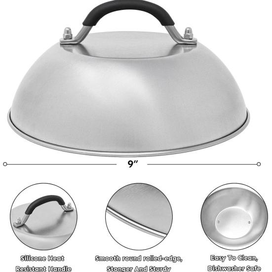 4 stk BBQ-verktøysett i rustfritt stål burgerpresse grillspatel Krydderristegrytelokkdeksel Burger smashersett for matlaging