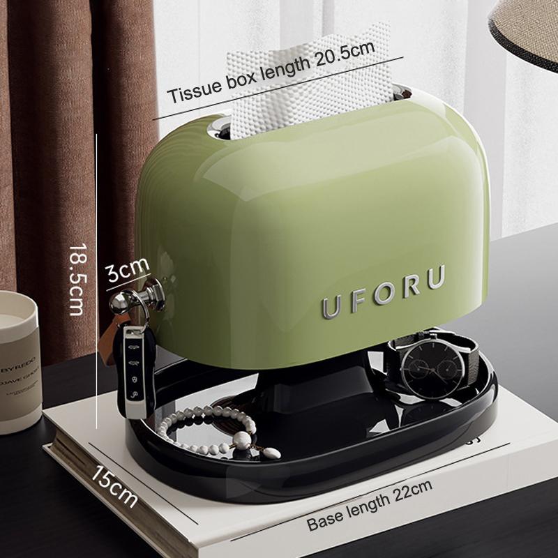 1Pc Retro Tissue Box Double-Layer Tissue Boxwith Storage Tray Jewelry Watch Organizer Home Living Room Desktop Napkin Container