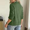 Women's Fashion Solid Color Collar Long Sleeve Button Pocket Jacket