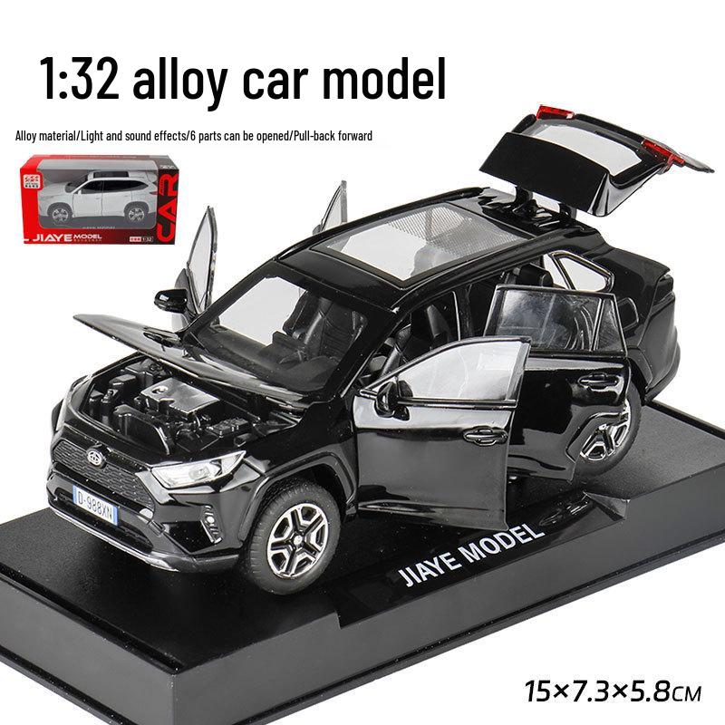 Jiaye 1:32 RAV4 Alloy Six-Door Off-Road Vehicle Toy Model with Sound & Light