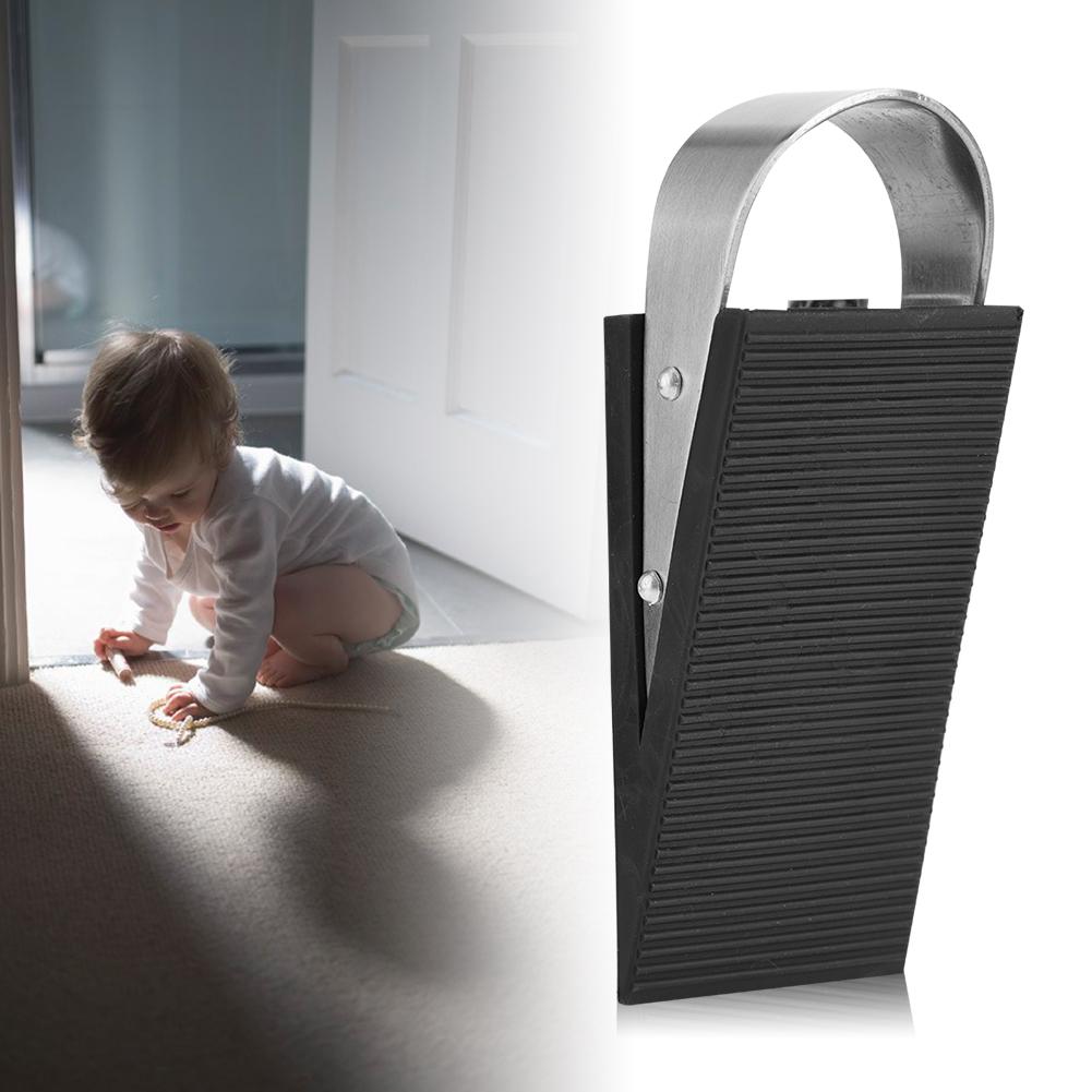 Rubber Door  , Stainless Steel Door Stopper with Modern Design, for Home School Use, Works On All  S