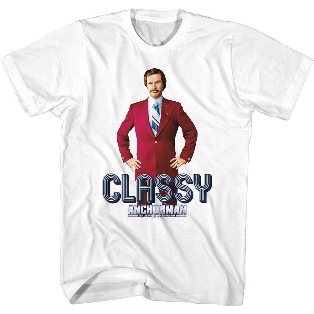 Anchorman Ron Burgundy Classy Men T Shirt XXXL
