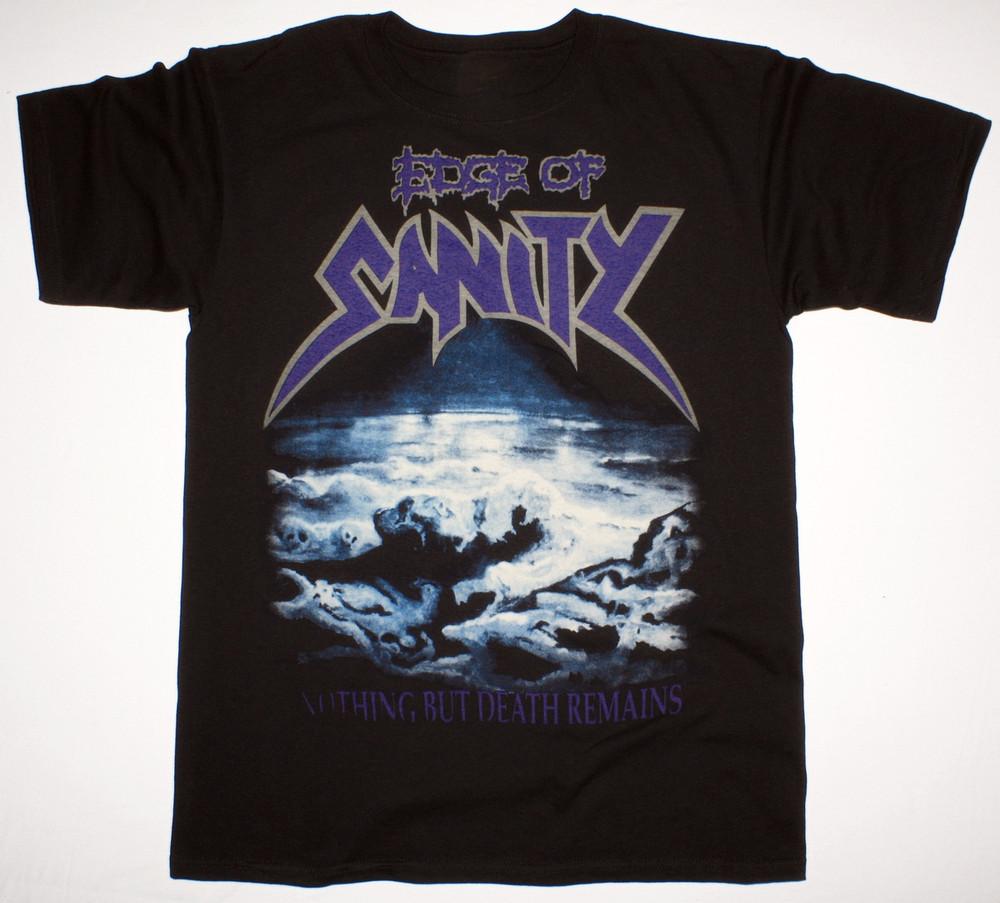 EDGE OF SANITY NIC NEŽ SMRT NEZBÝVÁ Tričko Bavlna Černá S až 5XL BE948 Unisex Tričko