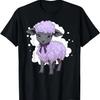 Ovelha Lavanda Pastel Fofa Bebê Ovelha Kawaii Roxo Estética Camiseta