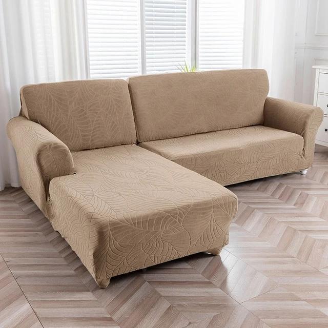 Жаккардовый чехол для дивана водонепроницаемый для гостиной 1234-местный эластичный L-образный угловой чехол чехол для дивана кресла 1 Seater 90-140 cm 3454₽