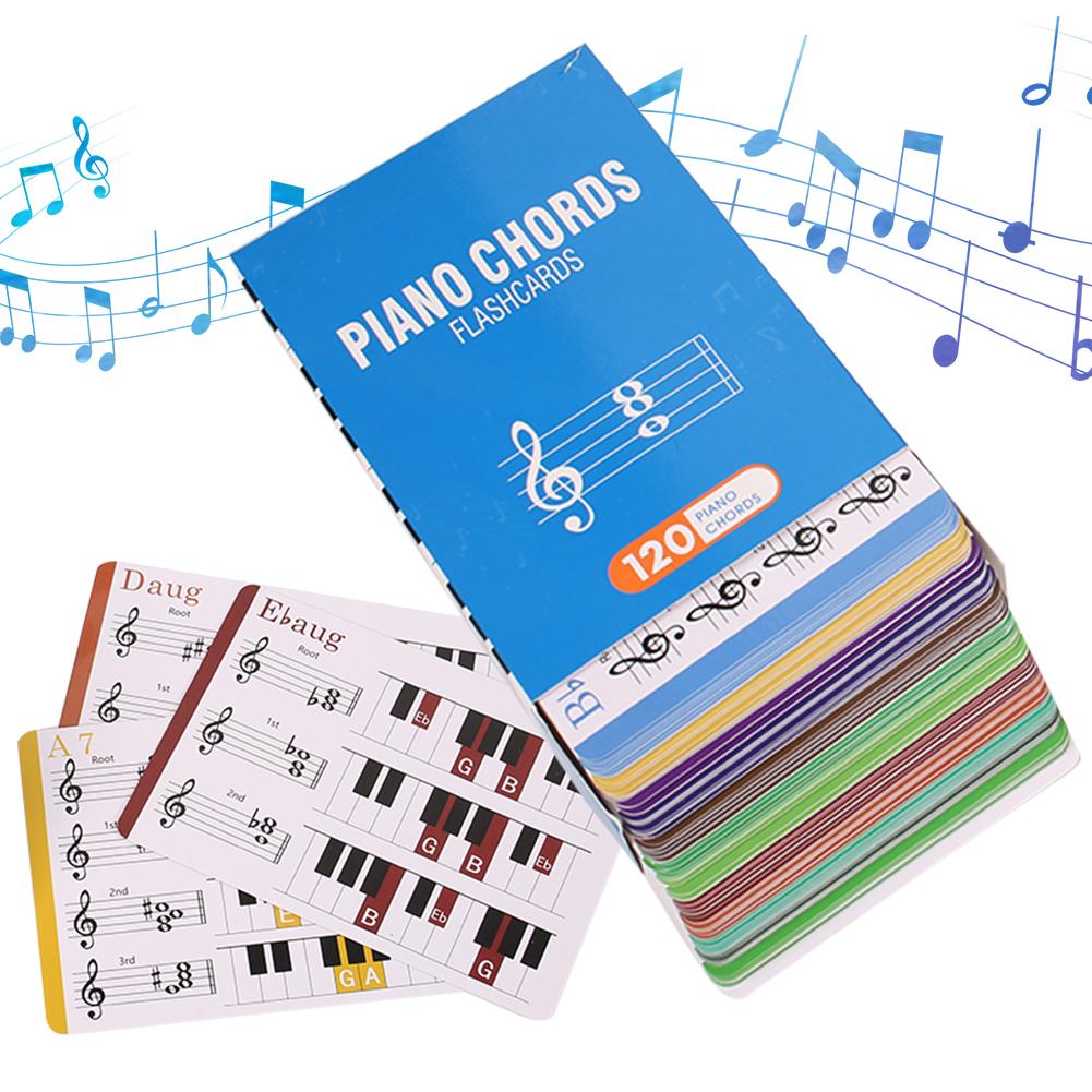 Flash Cards for 120 Chords with Piano Chords Chart Piano Reference Cards for Beginner Seasoned Player Music Theory Teacher China Mainland