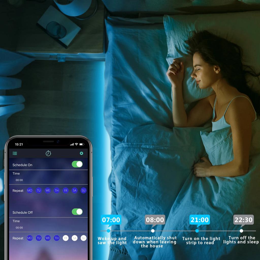 Neon Lights RGB LED Strip Light 5V USB Neon Sign Ribbon Tape 1-5m Bluetooth App&Remote Control Waterproof Room Party Decoration