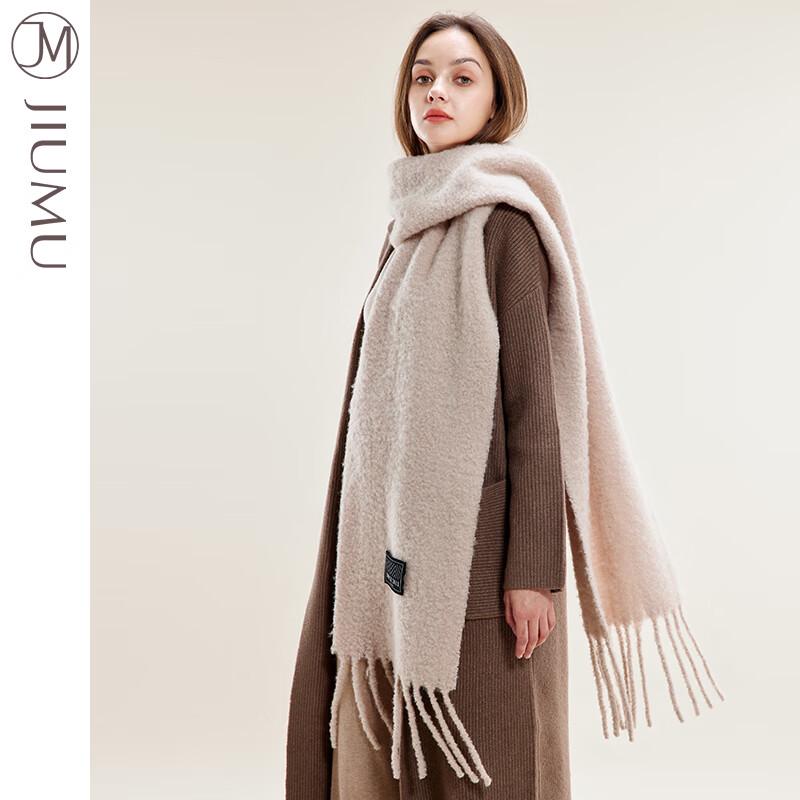 JIUMU Retro Knitted Wool Scarf