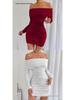 Autumn/Winter One-Shoulder Long Sleeve Pleated Slim-fit Dress for Women