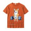 Corgi Weightlifting Funny Deadlift Men Fitness Gym Workout Premium T-Shirt Design T Shirt Cute Cotton Male T Shirt Hip Hop