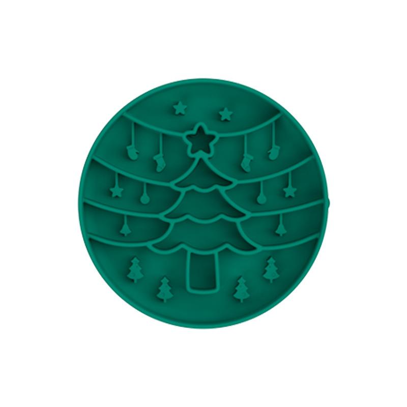 Domácí vánoční stromeček silikonová miska na pomalé krmení s přísavkou