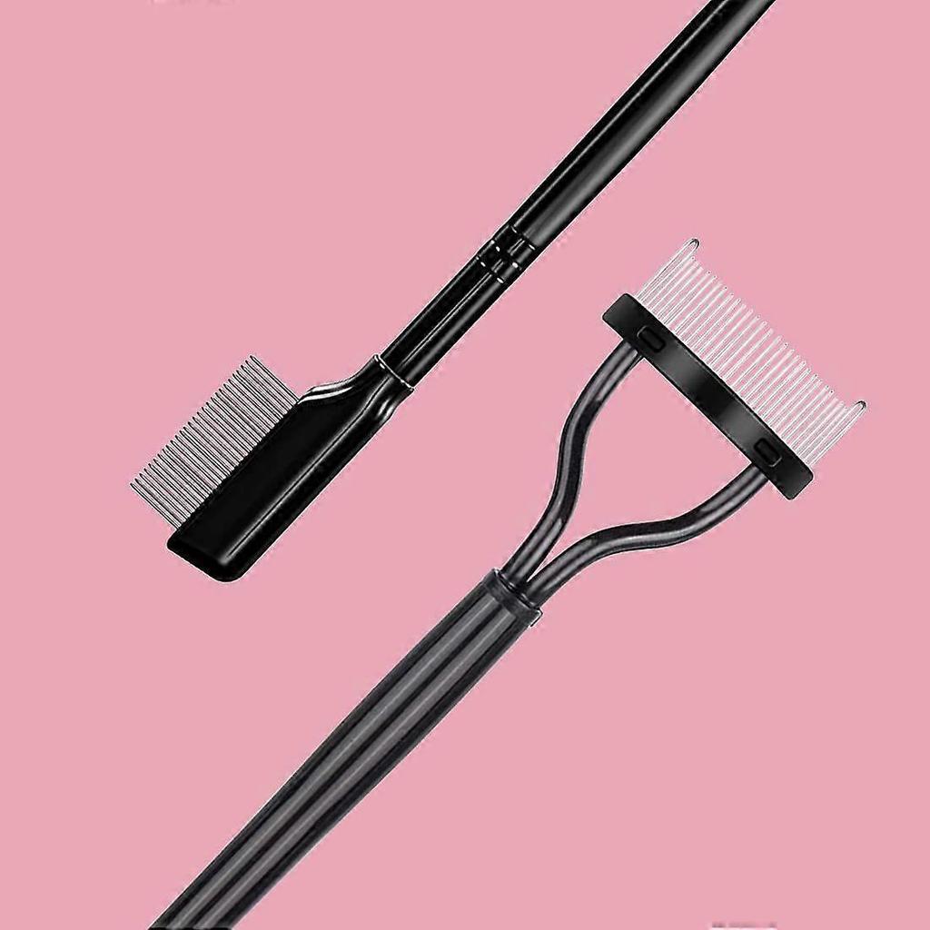 2Pcs Eyelash Separator, Eyelash Comb Lash Brush Separator, Lash Comb Eyelashes Curler Makeup Mascara Applicator, Eye Makeup Brush Tools, Metal Teeth