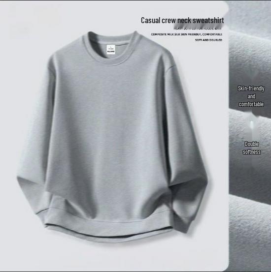 Men's Oversize Multi-color Round Neck Sweatshirt - Autumn Casual Wear