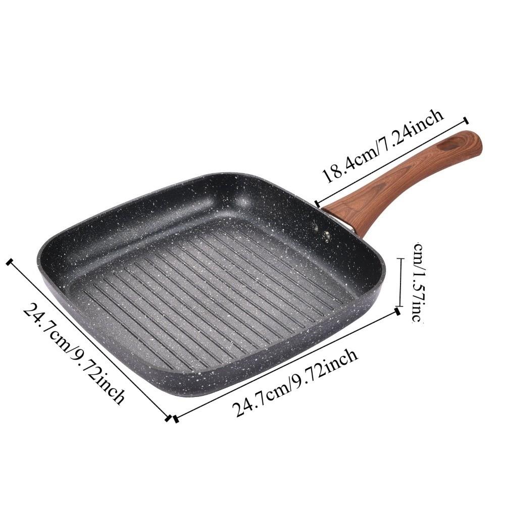 Nonstick Square Skillet Ergonomic Design Grill Pan Professional Cooking Griddle  Grilling