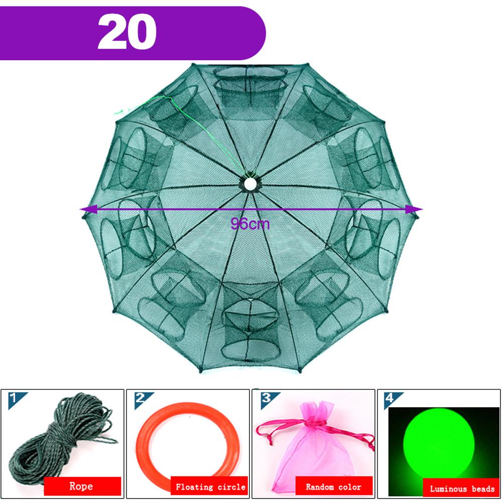 4-28 Holes Automatic Fishing Net Nylon Foldable Catch Fish Trap Nets For Fish Shrimp Minnows Crab Cast Mesh Fishing Network Tool