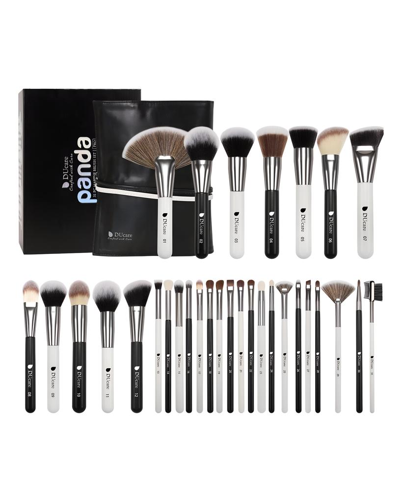 DUcare 31pcs Makeup Brushes Set Powder EyeShadow Blending Eyeliner Eyelash Eyebrow Make Up Brushes Beauty Cosmestic Brush Tool with Bag