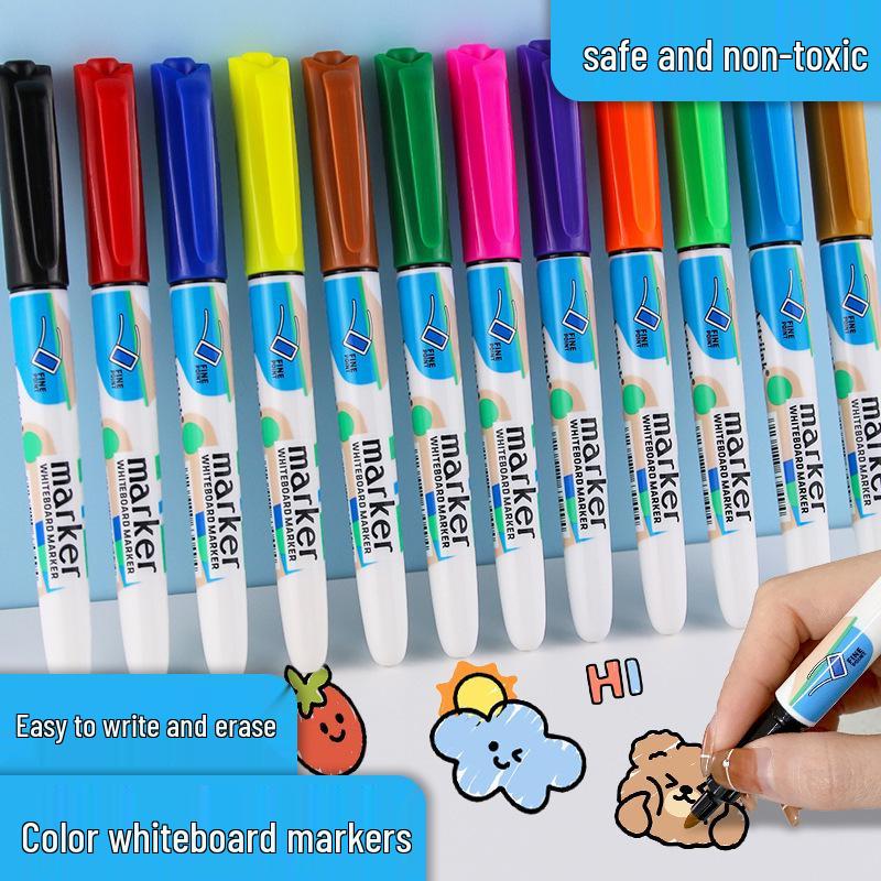 Letu Large Capacity Waterproof Whiteboard Marker - Quick-Dry, Erasable, No Residue, for Graffiti and Drawing
