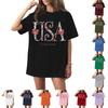 Women's Round Neck Printed Short-sleeved T-shirt Top