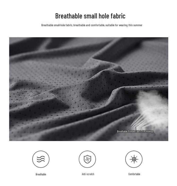 Men's Summer Quick-Dry Ice Silk Mesh T-Shirt - Short Sleeve, Stretch, Casual, Lightweight Fitness Top