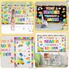 Read Bulletin Board Decorations Set Back To School Reading Classroom Decoration Today a Reader Tomorrow a Leader Paper Cutouts Welcome Bulletin Board