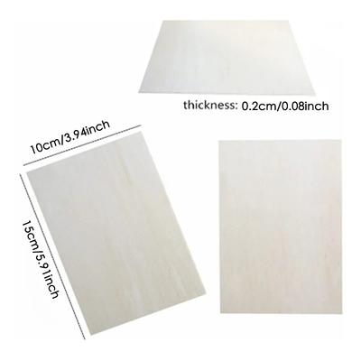 5 pièces/10 pièces 15*10CM*2MM Planche de tilleul mince vierge non finie Artisanat en bois Modélisme