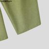 INCERUN Men Zip-up Waist Ruffled Layers Long Casual Trousers Pants