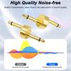 Z Type Guitar Pedal Connectors - 4 Pieces, Gold Plated, Low Noise, Strong Signal, for Guitar/Bass Pedal To Pedal