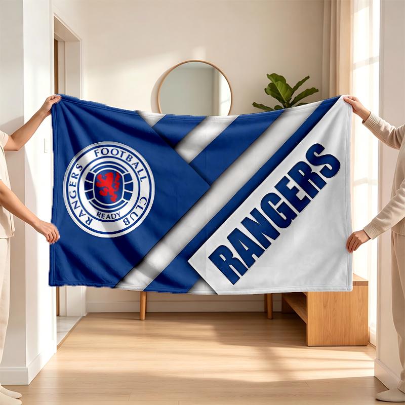 Rangers Fc (28) Flannel blanket a soft accent for the bedroom and living room and a cozy home gift