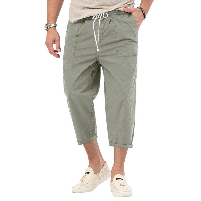 Neue Herren Basic Freizeithose mit geradem Bein und einfarbig für Männer Frühling und Sommer Neue Herren Freizeithose