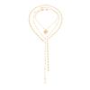 New 1Pcs/Set Punk Metal Heart Pendant Necklace for Women Trendy Creative Adjustable Y Shape Chain Jewelry Accessories New