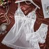 Women's Sexy V-neck Lace Camisole Pajama Set - Multicolor Lingerie