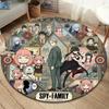 Spy Family Round Area Rug Carpet Rug For Living Room Bedroom Sofa Playroom Decor Nonslip Floor Mat