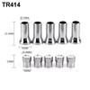 10pcs TR413/TR414 Tyre Valve Stem Universal Chrome Left Right Front Rear Wheel Tyre Valve Sleeve Covers