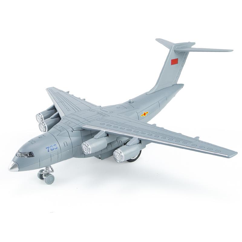 Meisheng LZ09 Sound & Light Pull-back Alloy Fighter Jet Toy for Kids