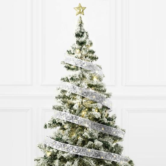 Yousheng Christmas Tree Ribbon String Lights Battery Powered Fairy Lights Christmas Ribbon Bow Light for Indoor Outdoor Xmas Wedding New Year Holiday