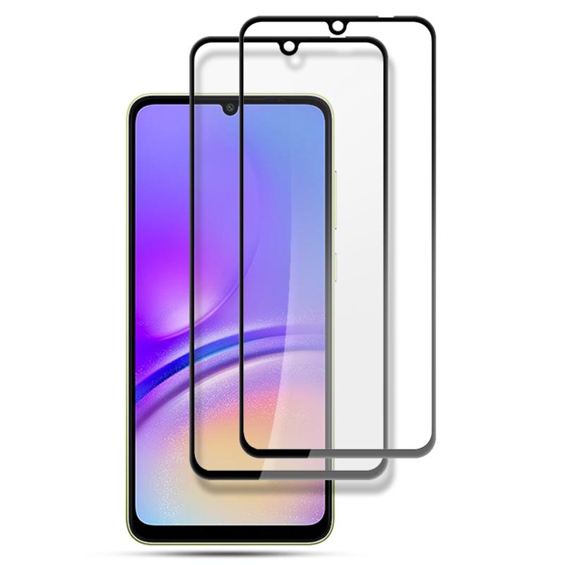 

AMORUS 2Pcs For Samsung Galaxy A05 4G Silk Printing Tempered Glass Film Full Glue Full Screen Protector Black