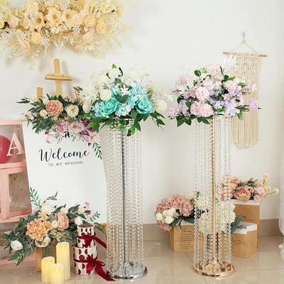 European Crystal Wedding Venue Decor: Elegant Props for Celebrations and Hotel Stage Ornaments