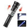 Ultra Bright COB Light Flashlight Multifunctional Type-C Charging LED Flashlight Zoomable White Laser for Outdoor Camping
