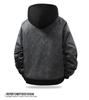 Men's Retro Faux Leather Two-Piece Bomber Jacket - Autumn/Winter Trendy Loose Fit Outerwear