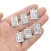 Set aus 6 Anhängern mit antikem Silber-Tarot: DIY Legierungs-Schmuckzubehör für Armbänder und Halsketten