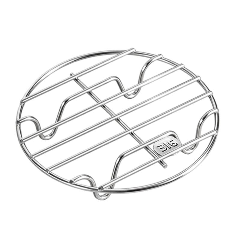 Cookware Steam Rack Insert, Round Metal Tray with Support Feet for Warming Plates, Heating Bowls, and Kitchen Cooking