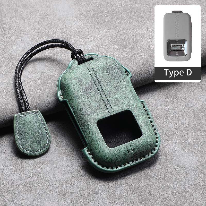 

Leather Car Key Case Cover For Zeekr 9X 001 2026 Key Fob Cover Protective Shell Key Buckle