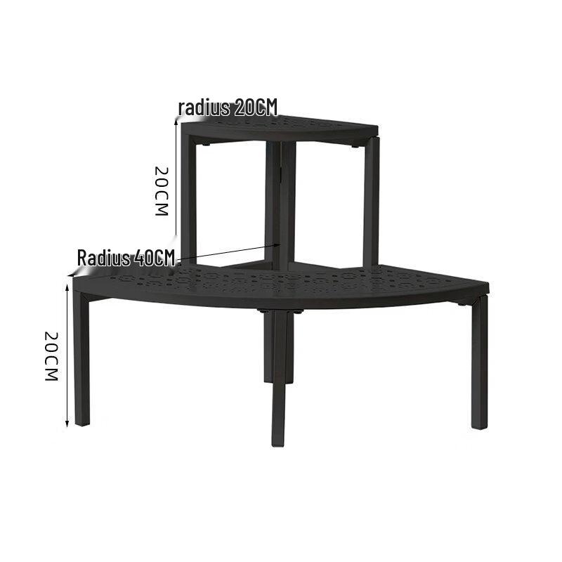 Outdoor Multi-Tier Iron Ladder Flower Pot Stand