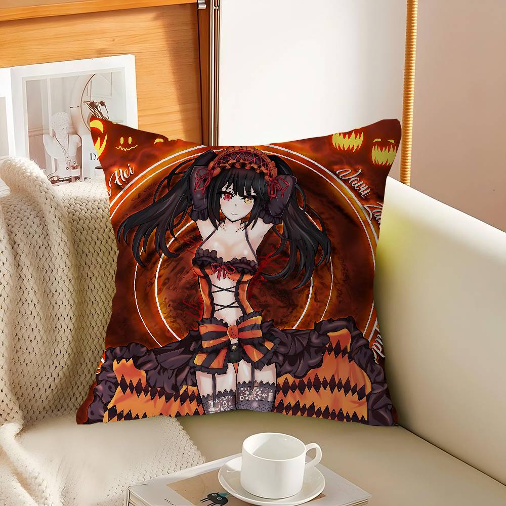 Date A Live Tokisaki-Kurumi Anmie Kuddfodral Bilkastkuddefodral För Soffa Bil Julklapp 40x40cm 45x45cm