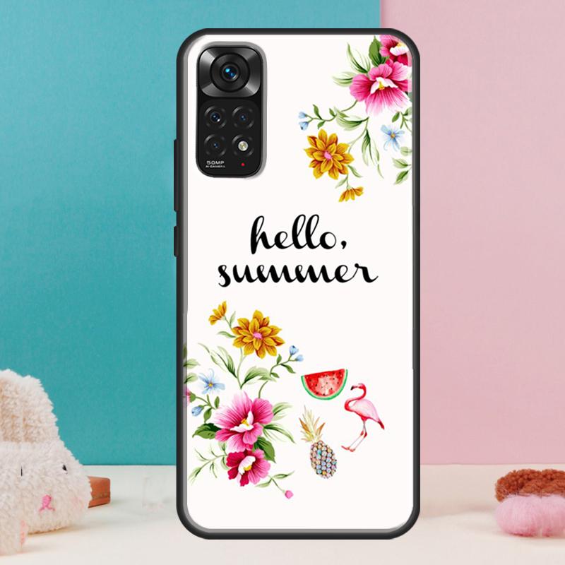 Hallo Sommerblumen Hülle Für Xiaomi Redmi Note 13 12 Pro 14 11 9 10 9S 10S 11S 12S Redmi 14C 13C 10C 12C Abdeckung