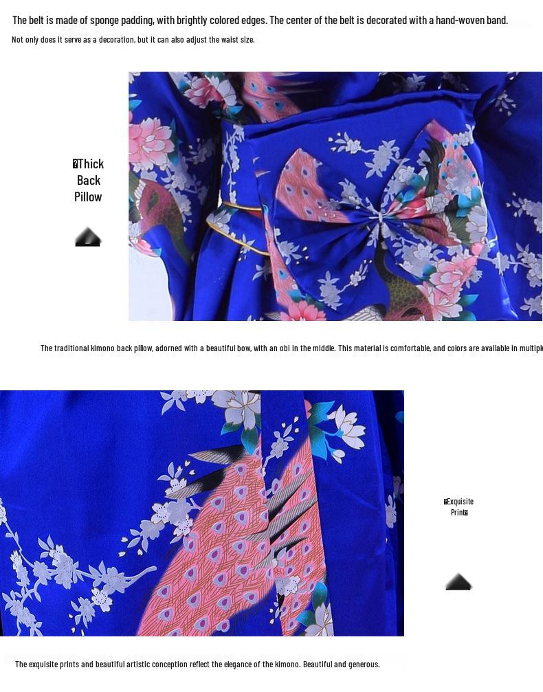 Dívčí tradiční japonský potisk kimono pyžamový set